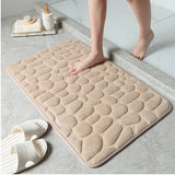 Embossed Coral Fleece Bath Rug